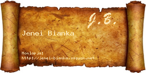 Jenei Bianka névjegykártya